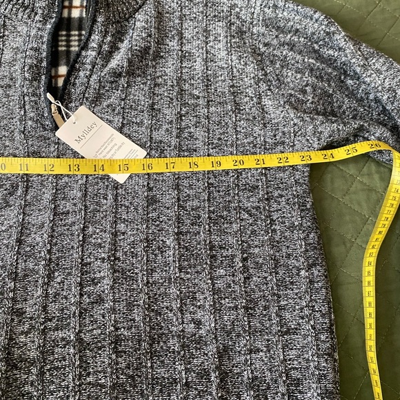 Mylldey Men’s Fleece-lined Sweater Sz L NWT - Picture 6 of 9